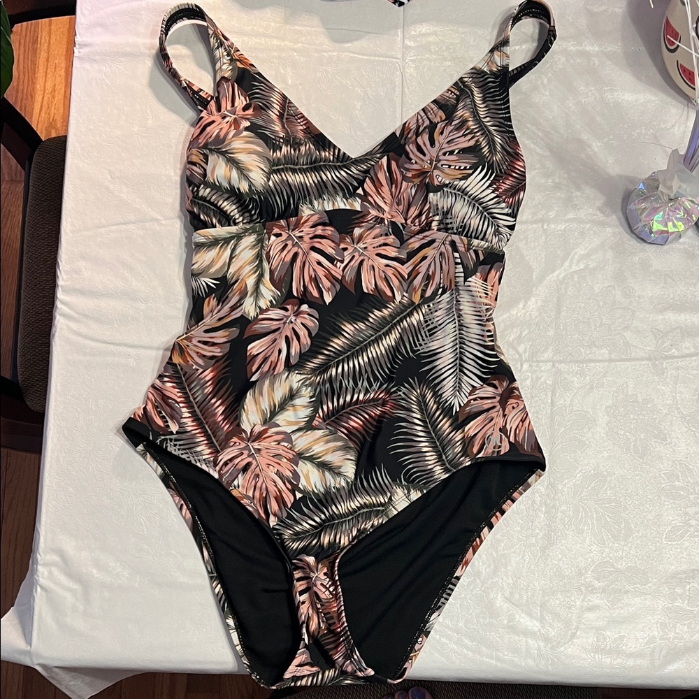 Hurley Black, Pink and Cream Swimsuit